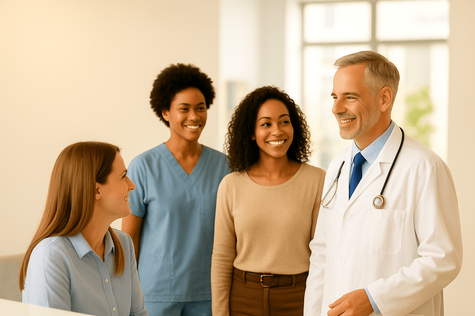 Smiling healthcare team